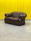 Braunes Vintage Chesterfield Ledersofa 2