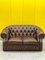 Vintage Brown Leather Chesterfield Sofa 8