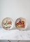 French Decorative Painted Porcelain Dishes, 1950s, Set of 2 1