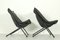 Folding Lounge Chairs in Black Leather attributed to Teun van Zanten for Molinari, 1970s, Set of 2 3