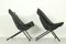 Klappbare Sessel aus schwarzem Leder von Teun van Zanten für Molinari, 1970er, 2er Set 3