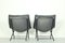 Folding Lounge Chairs in Black Leather attributed to Teun van Zanten for Molinari, 1970s, Set of 2 8