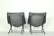 Folding Lounge Chairs in Black Leather attributed to Teun van Zanten for Molinari, 1970s, Set of 2, Image 8