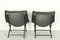 Folding Lounge Chairs in Black Leather attributed to Teun van Zanten for Molinari, 1970s, Set of 2 9