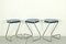 Italian Tubular Z Bar Stools in Chrome, 1970s, Set of 3 4