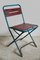 French Metal Folding Chairs from Tolix, 1950s, Set of 4 5
