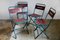 French Metal Folding Chairs from Tolix, 1950s, Set of 4 2