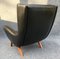 Fauteuil en Cuir Noir par Illum Wikkelsø pour Søren Willadsen Møbelfabrik, 1950s 6