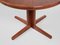Danish Extendable Round Dining Table in Teak, 1960s 6