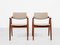 Danish Chairs in Teak by Erik Kirkegaard for Høng Stolfabrik, 1960s, Set of 2 3