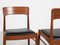 Mid-Century Danish Dining Chairs in Teak and Black Skai attributed to Henning Kjaernulf for Korup Stolefabrik, Set of 6 7