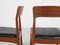 Mid-Century Danish Dining Chairs in Teak and Black Skai attributed to Henning Kjaernulf for Korup Stolefabrik, Set of 6 5