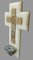 Croce crocifisso Art Deco vintage, Francia, 1920, Immagine 2