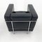 Black Leather & Chrome Lc3 Armchair by Le Corbusier, 1990s 4