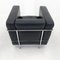 Black Leather & Chrome Lc3 Armchair by Le Corbusier, 1990s, Image 4