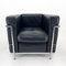 Black Leather & Chrome Lc3 Armchair by Le Corbusier, 1990s 3