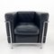 Black Leather & Chrome Lc3 Armchair by Le Corbusier, 1990s, Image 3