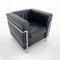 Black Leather & Chrome Lc3 Armchair by Le Corbusier, 1990s 2