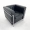 Black Leather & Chrome Lc3 Armchair by Le Corbusier, 1990s, Image 2