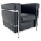 Black Leather & Chrome Lc3 Armchair by Le Corbusier, 1990s 1