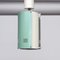 Mid-Century Cylindrical Turquoise and White Ceiling Lamp, 1960s, Image 3