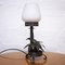 Vintage Decorative Engraved Metal Desk Lamp on Plant Base, 1950s, Image 1