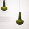 Lampes à Suspension Modèle Kreta Vert attribuées à Jacob E. Bang pour Fog & Morup, 1960s, Set de 2 3