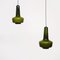 Green Model Kreta Pendant Lights attributed to Jacob E. Bang for Fog & Morup, 1960s, Set of 2 1