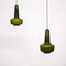 Lampes à Suspension Modèle Kreta Vert attribuées à Jacob E. Bang pour Fog & Morup, 1960s, Set de 2 4