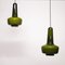 Lampes à Suspension Modèle Kreta Vert attribuées à Jacob E. Bang pour Fog & Morup, 1960s, Set de 2 2