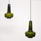Lampes à Suspension Modèle Kreta Vert attribuées à Jacob E. Bang pour Fog & Morup, 1960s, Set de 2 6