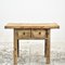 Vintage Elm Console Table with Drawers 1