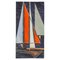 German Abstract Sailing Boat Wall Mounted Tile by Helmut Schäffenacker, 1960s 1