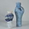 Grands Vases Sculpturaux Bleus par Schalling, Pays-Bas, 1950s, Set de 2 3