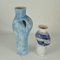 Tall Dutch Sculptural Vases in Blue by Schalling, 1950s, Set of 2 4