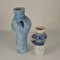 Tall Dutch Sculptural Vases in Blue by Schalling, 1950s, Set of 2 5