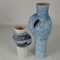 Tall Dutch Sculptural Vases in Blue by Schalling, 1950s, Set of 2 16