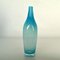Mundgeblasene Vasen in Blau & Weiß von Leerdam, 1960er, 2er Set 2