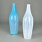 Hand Blown Vases in Blue and White by Leerdam, 1960s, Set of 2, Image 6