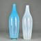 Hand Blown Vases in Blue and White by Leerdam, 1960s, Set of 2 4