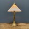 Brass Table Lamp with Opaline Glass Shade 2