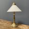 Brass Table Lamp with Opaline Glass Shade 9