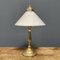 Brass Table Lamp with Opaline Glass Shade, Image 1