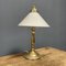Brass Table Lamp with Opaline Glass Shade 8