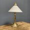 Brass Table Lamp with Opaline Glass Shade, Image 8