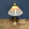 Brass Table Lamp with Opaline Glass Shade 14