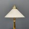 Brass Table Lamp with Opaline Glass Shade 3