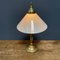 Brass Table Lamp with Opaline Glass Shade 15
