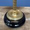 Antique Brass Table Lamp with Cobblestone Glass Hood 8
