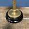 Lampada da tavolo antica in ottone con cappa in vetro acciottolato, Immagine 9